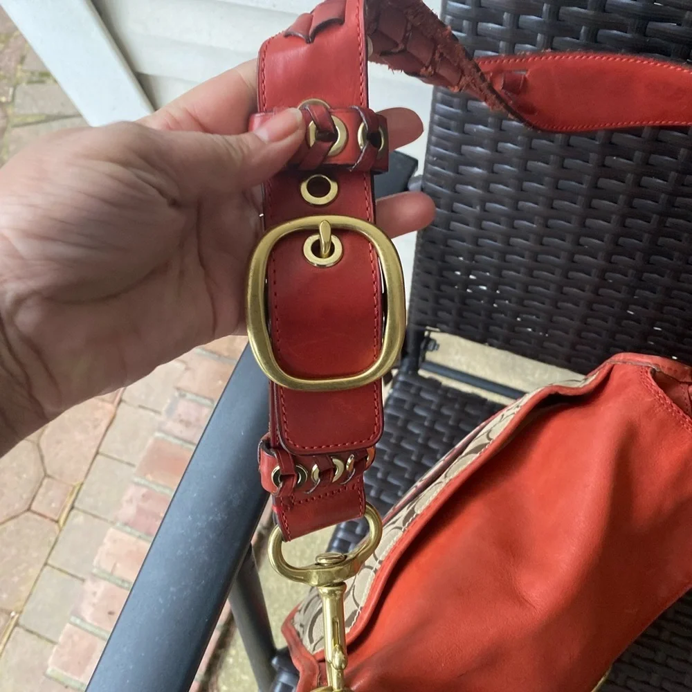 Coach Bleeker Signature Canvas and Leather Shoulder Bag